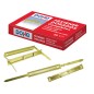 Dohe Fastener Metallic Gold - pour reliures de 80 mm - Languette et épingle - Boîte de 50 unités