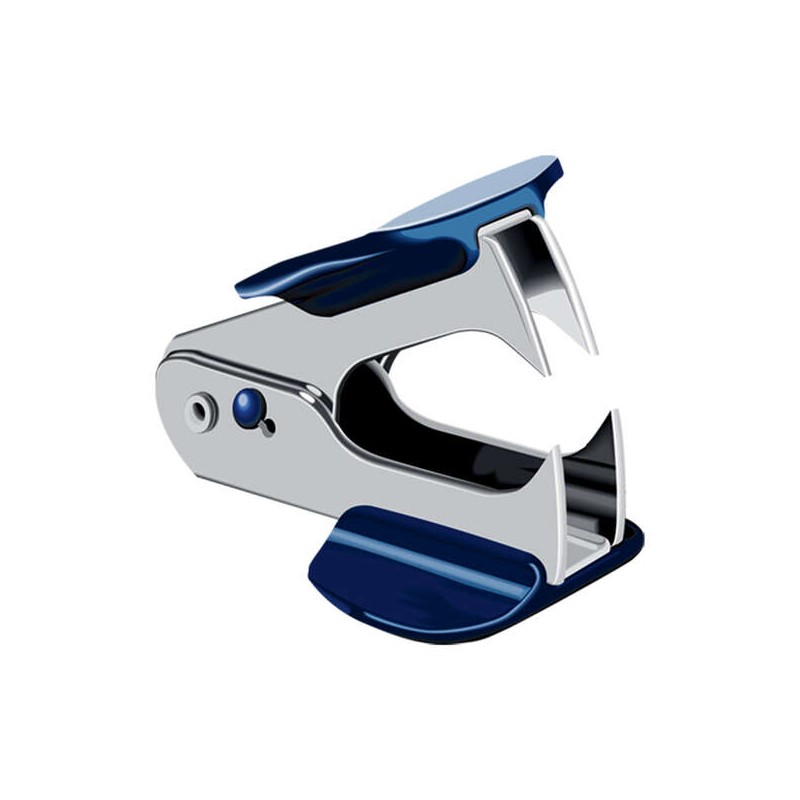 Dohe Extracteur d'agrafes de type pince - Corps en métal - Poignée en plastique - Fermeture de sécurité - Couleur bleue