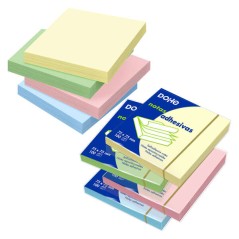 ✅ LOT de 12 Blocs-notes repositionnables Dohe - 75 GSM - Paquet de 12 blocs de 100 notes - Couleurs assorties co en stock