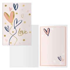 ✅ LOT de 6 Carte de voeux Dohe pour couples - 11,5x17 cm - Impression en couleur - Impression avec film couleur en stock