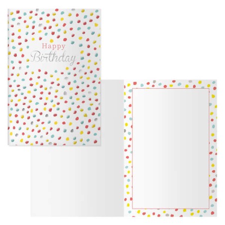 ✅ LOT de 6 Carte de voeux d'anniversaire Dohe - 11,5x17 cm - Impression en couleur - Impression avec film couleu en stock