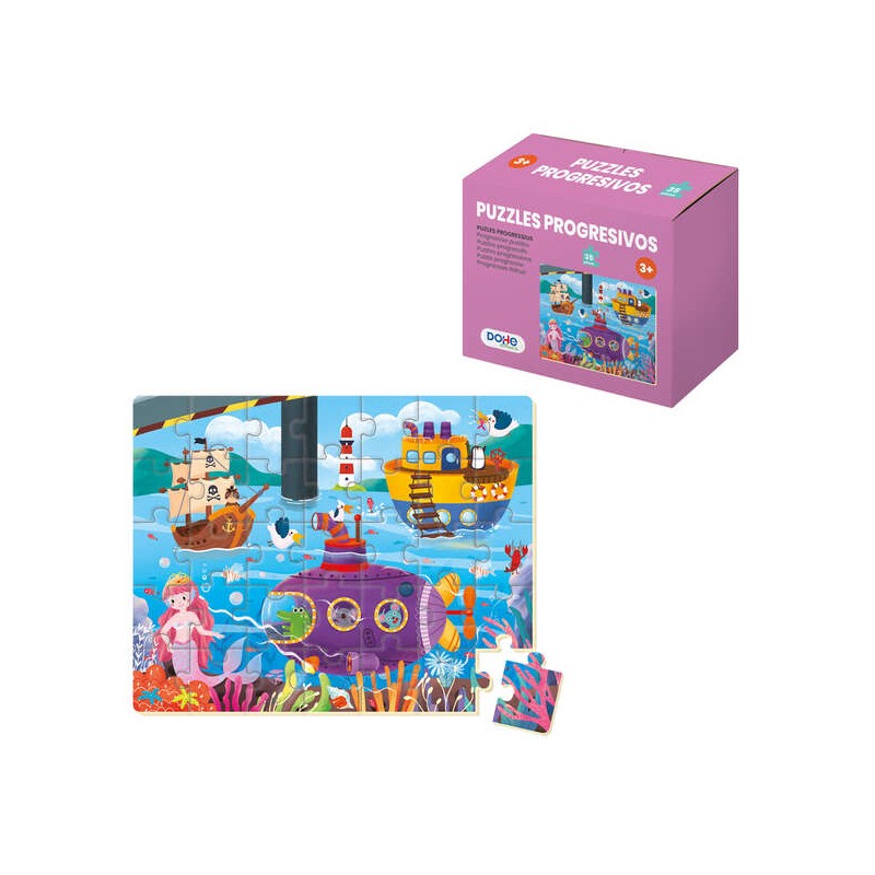 Dohe Puzzle éducatif pour enfants - 35 pièces - Double couche de carton et contreplaqué - Stimule l'imagination et le