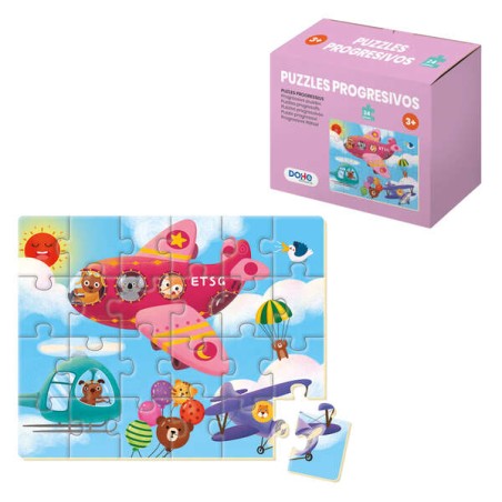 ✅ Dohe Puzzle éducatif pour enfants - 24 pièces - Double couche de carton et contreplaqué - Stimule l'imagina en stock