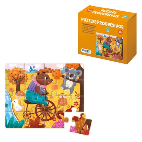✅ Dohe Puzzle éducatif pour enfants - 16 pièces - Double couche de carton et contreplaqué - Stimule l'imagina en stock