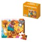 Dohe Puzzle éducatif pour enfants - 16 pièces - Double couche de carton et contreplaqué - Stimule l'imagination et le