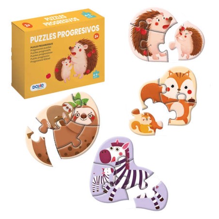 ✅ Dohe Puzzle progressif pour enfants - Double couche de carton - Couche intermédiaire de contreplaqué - Stimu en stock