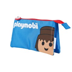 ✅ Trousse Dohe Triple Compartiment - En Polyester Souple et Résistant - Double Fermeture Éclair - Idéale pour en stock