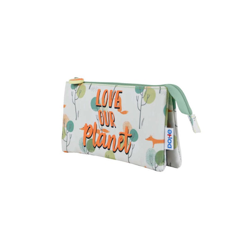 Trousse Dohe Triple Compartiment - En Polyester Souple et Résistant - Double Fermeture Éclair - Idéale pour Ranger Plusieurs Trousse Dohe Triple Compartiment - En Polyester Souple et Résistant - Double Fermeture Éclair - Idéale pour Ranger Plusieurs