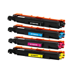 Pack 4 toners compatibles Brother TN247/TN243 haute qualité