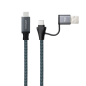 Câble USB 3.2 Gen2x2 USB-C + USB-A vers USB-C 1 m gris
