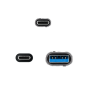 Câble USB 3.2 Gen2x2 USB-C + USB-A vers USB-C 1 m gris
