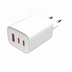 Chargeur universel Leotec 65 W GAN - Ultra fin - 2 ports USB-C PD + 1 port USB-A - Blanc