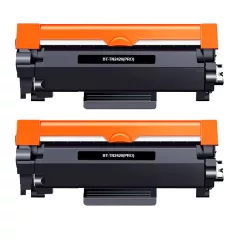 Pack 2 toners compatibles avec BROTHER TN-2420 noir