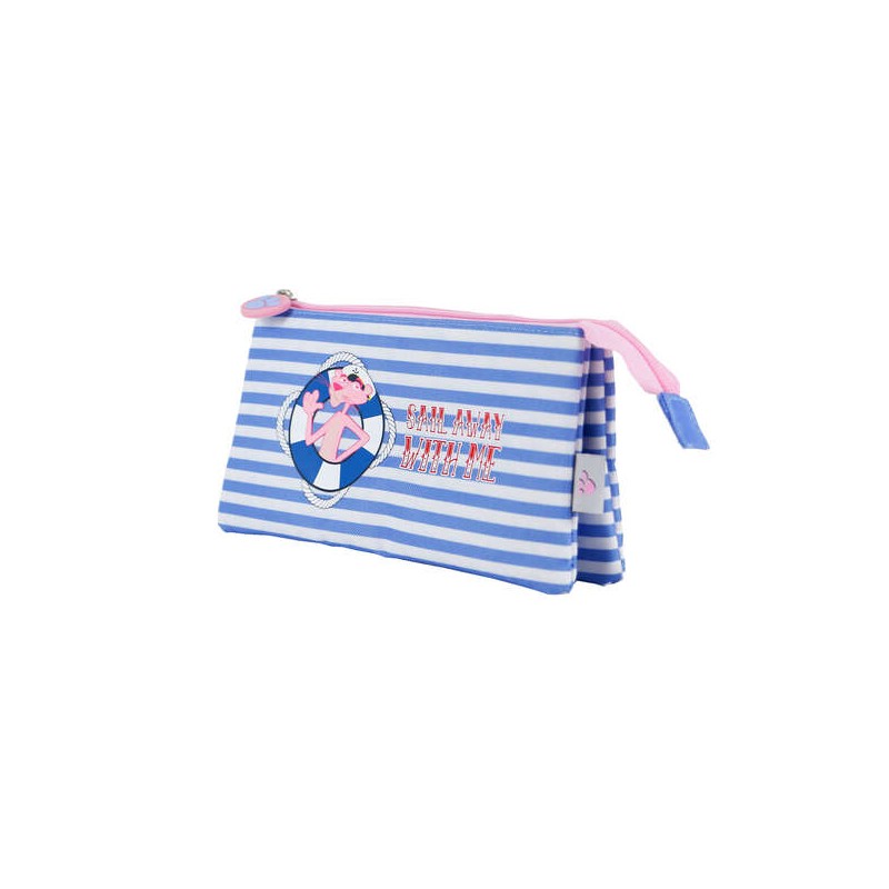 Trousse Dohe Triple Compartiment - En Polyester Souple et Résistant - Double Fermeture Éclair - Idéale pour Ranger Plusieurs