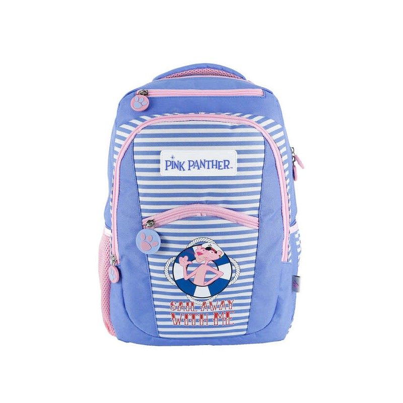 Dohe Grand sac à dos Panthère Rose - Fabriqué en polyester - Compartiment rembourré pour ordinateur portable - Poches avant et