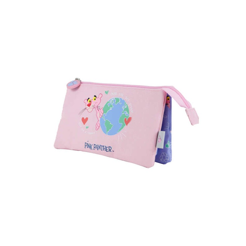 Trousse Dohe Triple Compartiment - En Polyester Souple et Résistant - Double Fermeture Éclair - Idéale pour Ranger Plusieurs