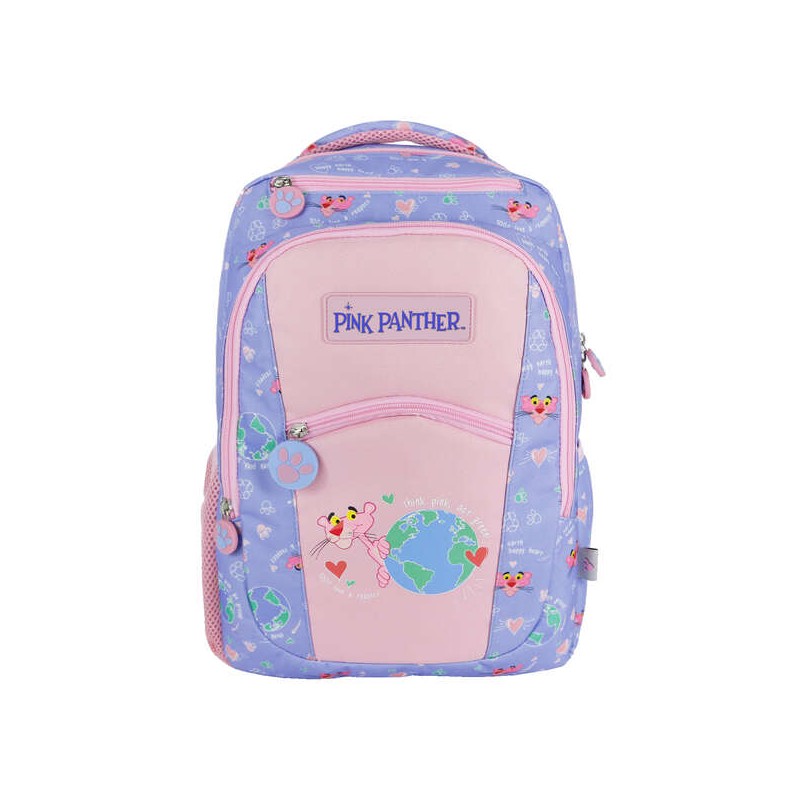 Dohe Grand Sac à Dos Panthère Rose - Fabriqué en Polyester Résistant - Compartiment principal avec poche rembourrée - Poches