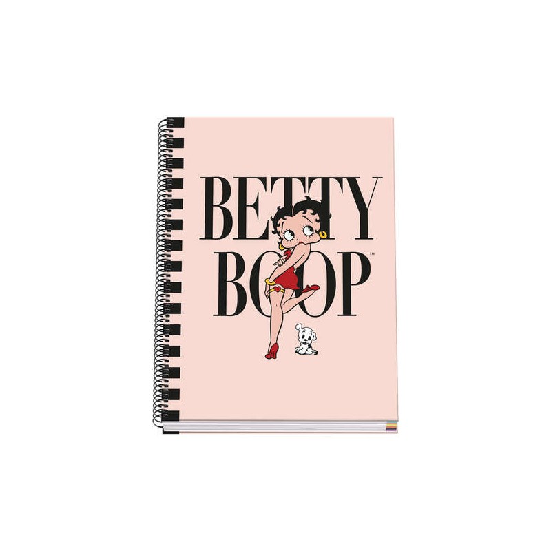 Dohe Cahier à Spirale Relié A4 - 228x300 mm - Couverture Cartonnée Lignée Imprimée en Couleur - Spirale Métallisée Noir - 100