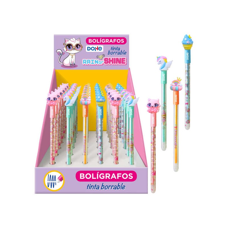 Stylos effaçables Dohe x36 couleurs vives