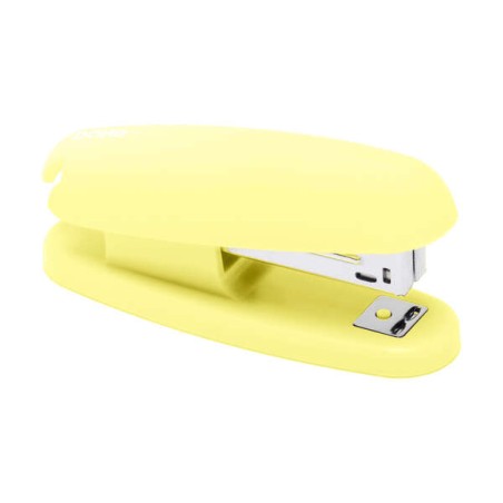 ✅ Agrafeuse de bureau Dohe avec Soft Touch - Chargement par le haut - Agrafe jusqu'à 20 feuilles couleur jaune en stock