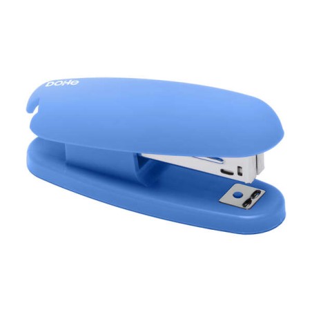 ✅ Agrafeuse de bureau Dohe avec Soft Touch - Chargement par le haut - Agrafe jusqu'à 20 feuilles couleur bleu en stock