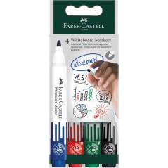 quatre marqueurs tableau blanc Faber-Castell