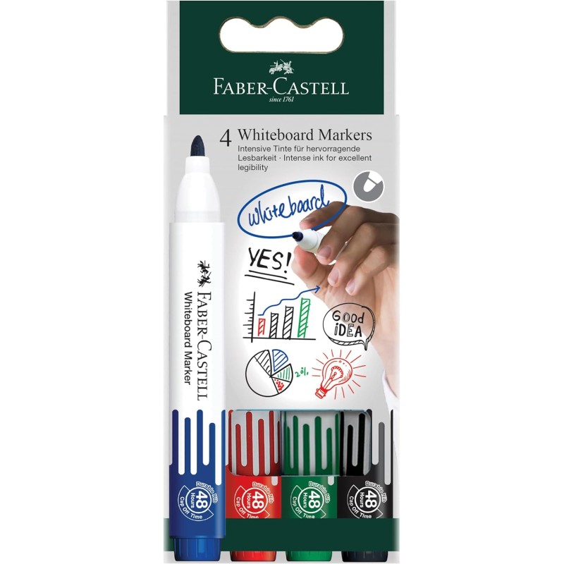 Faber-Castell W20 marqueurs tableau blanc x4 pointe ogive 2,25 mm