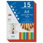 Dohe Papier cartonné A4 – 15 feuilles – Poids 180 g – Couleurs assorties