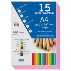 ✅ Papier cartonné Dohe A4 – 15 feuilles – Idéal pour les travaux manuels et les projets scolaires couleur en stock