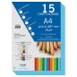 Dohe Papier cartonné A4 – 15 feuilles – Poids 180 g – Couleurs assorties