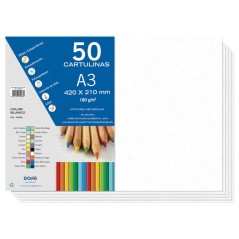 ✅ Dohe Papier cartonné A3 – 50 feuilles – Poids 180 g – Idéal pour les travaux manuels et les projets sc en stock