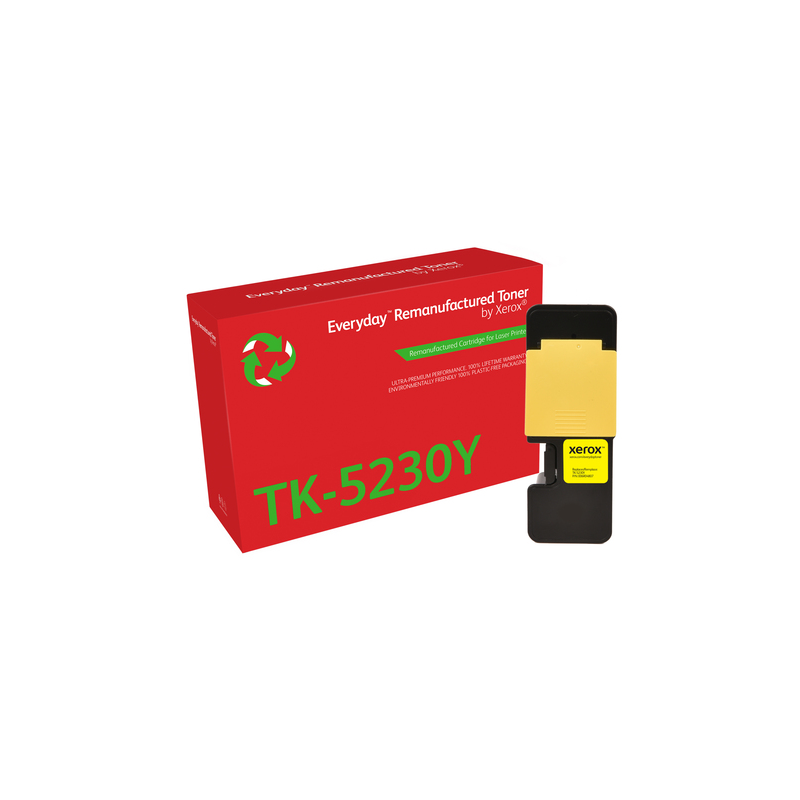 Cartouche de toner jaune reconditionnée Xerox Everyday Kyocera TK5220/TK5230 - Remplace les références 1T02R9ANL1/1T02R9ANL0/TK5