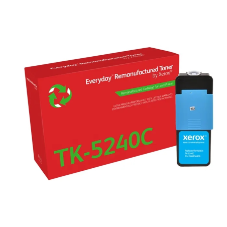 Cartouche de toner cyan reconditionnée Xerox Everyday Kyocera TK5240 - Remplace 1T02R7CNL0/TK5240C