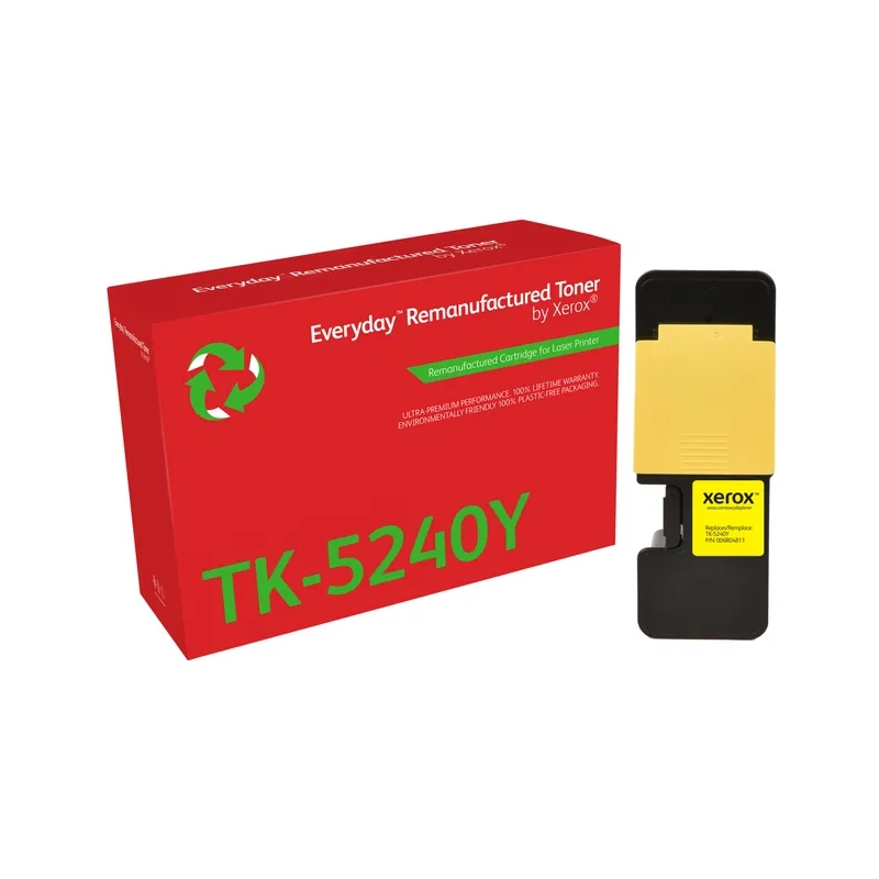 Cartouche de toner jaune reconditionnée Xerox Everyday Kyocera TK5240 - Remplace 1T02R7ANL0/TK5240Y