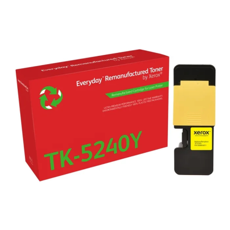 Cartouche de toner jaune reconditionnée Xerox Everyday Kyocera TK5240 - Remplace 1T02R7ANL0/TK5240Y