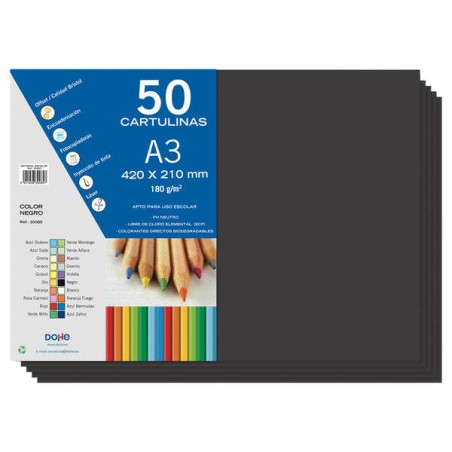 ✅ Dohe Papier cartonné A3 – 50 feuilles – Poids 180 g – Idéal pour les travaux manuels et les projets sc en stock