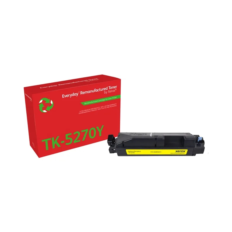 Cartouche de toner jaune reconditionnée Xerox Everyday Kyocera TK5270 - Remplace 1T02TVANL0/TK5270Y