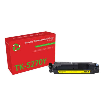 Cartouche de toner jaune reconditionnée Xerox Everyday Kyocera TK5270 - Remplace 1T02TVANL0/TK5270Y