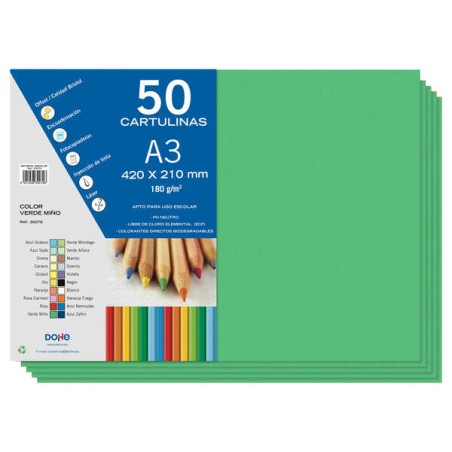 ✅ Carton Dohe A3 - 50 feuilles - Poids 180g - Couleur Vert couleur vert en stock