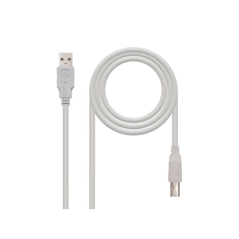 Câble d'imprimante Nanocable USB-A 2.0 Mâle vers USB-B Mâle 3m