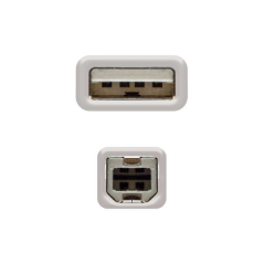 Câble d'imprimante Nanocable USB-A 2.0 Mâle vers USB-B Mâle 3m