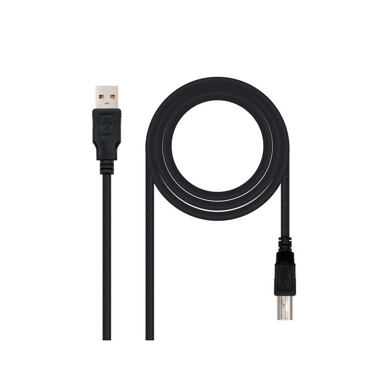 Câble d'imprimante Nanocable USB-A 2.0 Mâle vers USB-B Mâle 3m