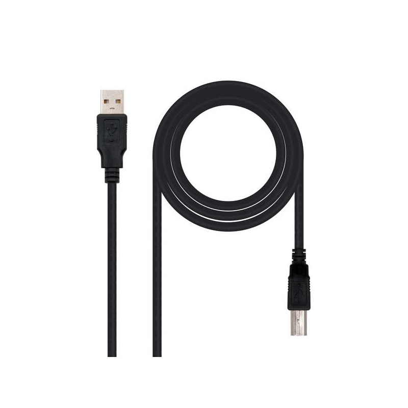 Câble d'imprimante Nanocable USB-A 2.0 Mâle vers USB-B Mâle 4.50m