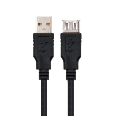 Câble d'extension Nanocable USB-A 2.0 Mâle vers USB-A Femelle 1m