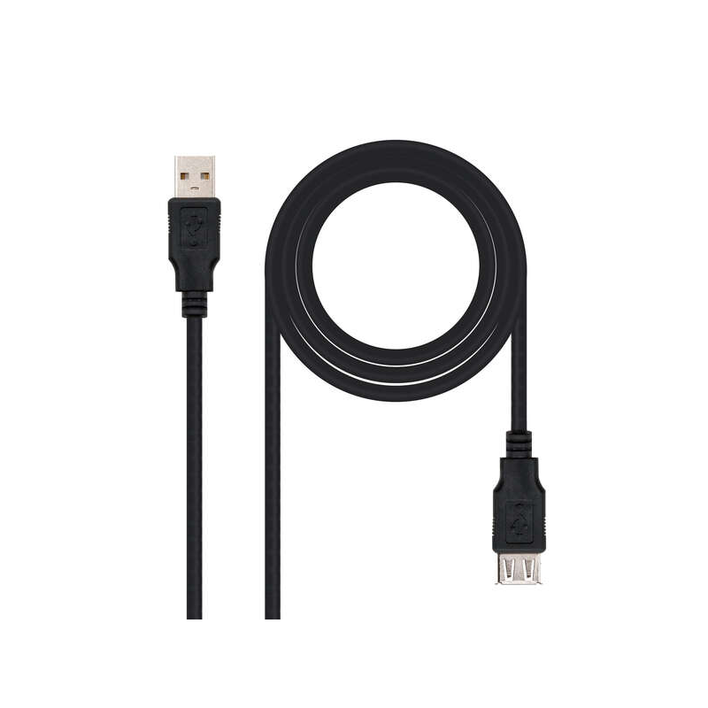Câble d'extension Nanocable USB-A 2.0 Mâle vers USB-A Femelle 3m