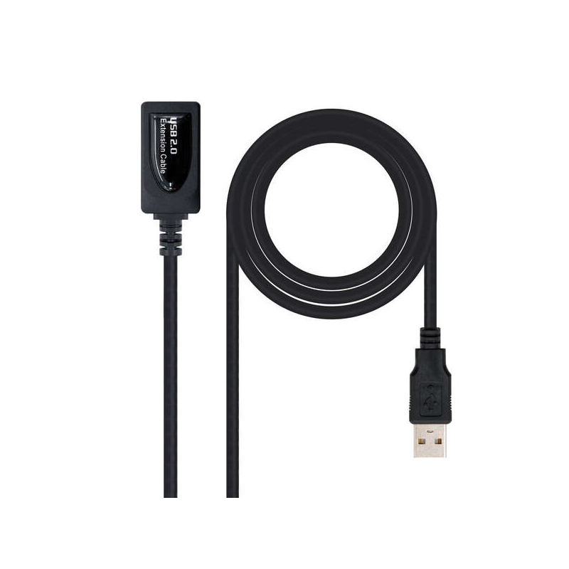 Câble d'extension Nanocable avec amplificateur USB-A 2.0 Mâle vers USB-A Femelle 15m