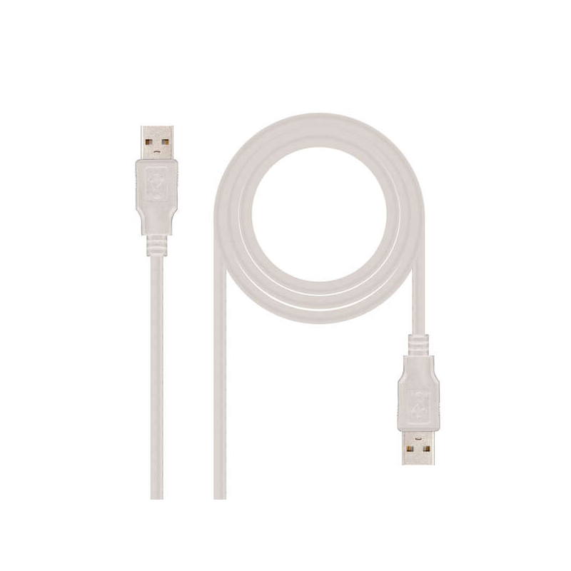 Câble Nanocable USB-A 2.0 Mâle vers USB-A Mâle 1m