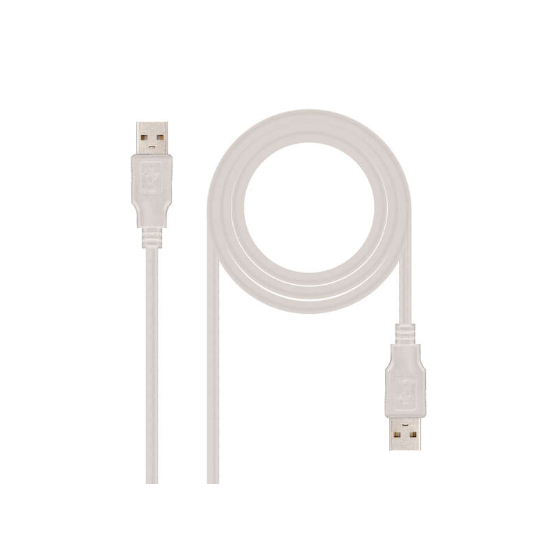 Câble Nanocable USB-A 2.0 Mâle vers USB-A Mâle 2m