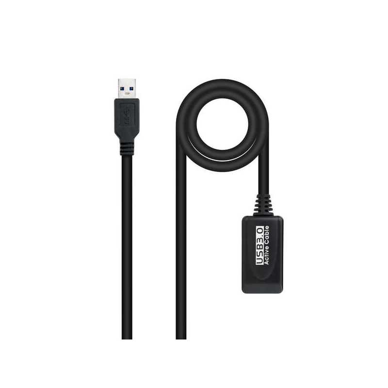Câble d'extension Nanocable avec amplificateur USB-A 3.0 Mâle vers USB-A Femelle 10m
