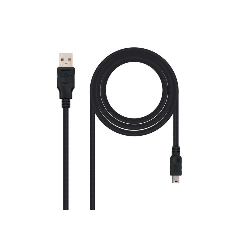 Câble Nanocable USB-A 2.0 Mâle vers Mini-USB Mâle 0.50m